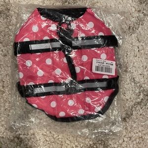 NWT DOG LIFE JACKET PINK POLKA DOT